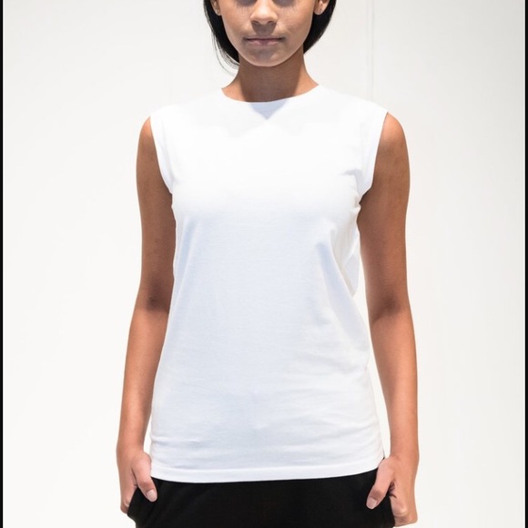 The Label Cotton Tank Top in White - Picture 1 of 2